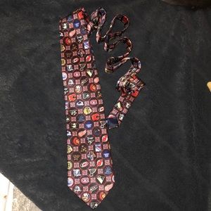 Vintage NHL teams logo tie